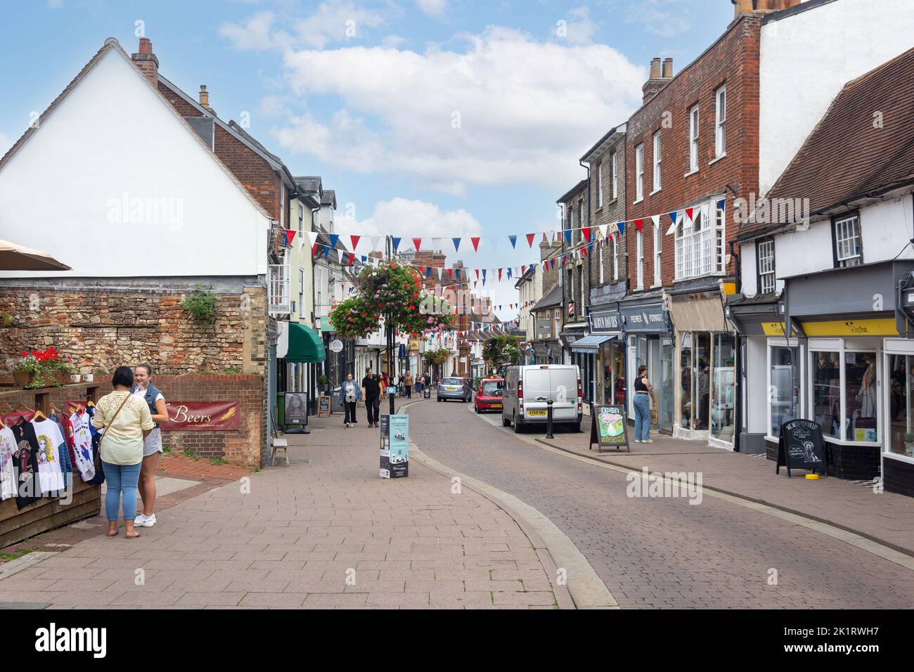 St John's Street, Bury St Edmunds, Suffolk, England, United Kingdom Stock Photo