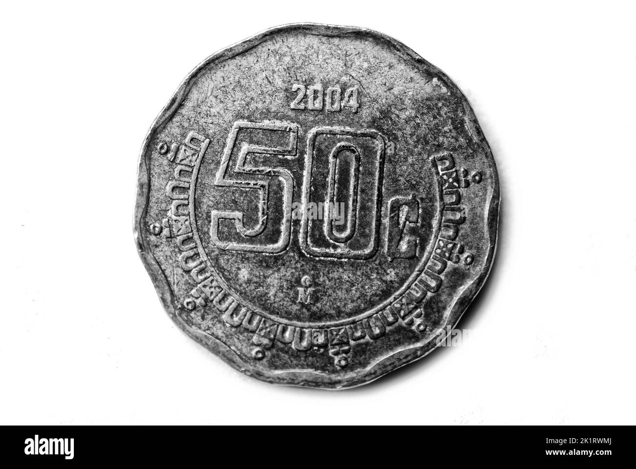 Photo coins Mexico,  2004,50 Centavos, Stock Photo