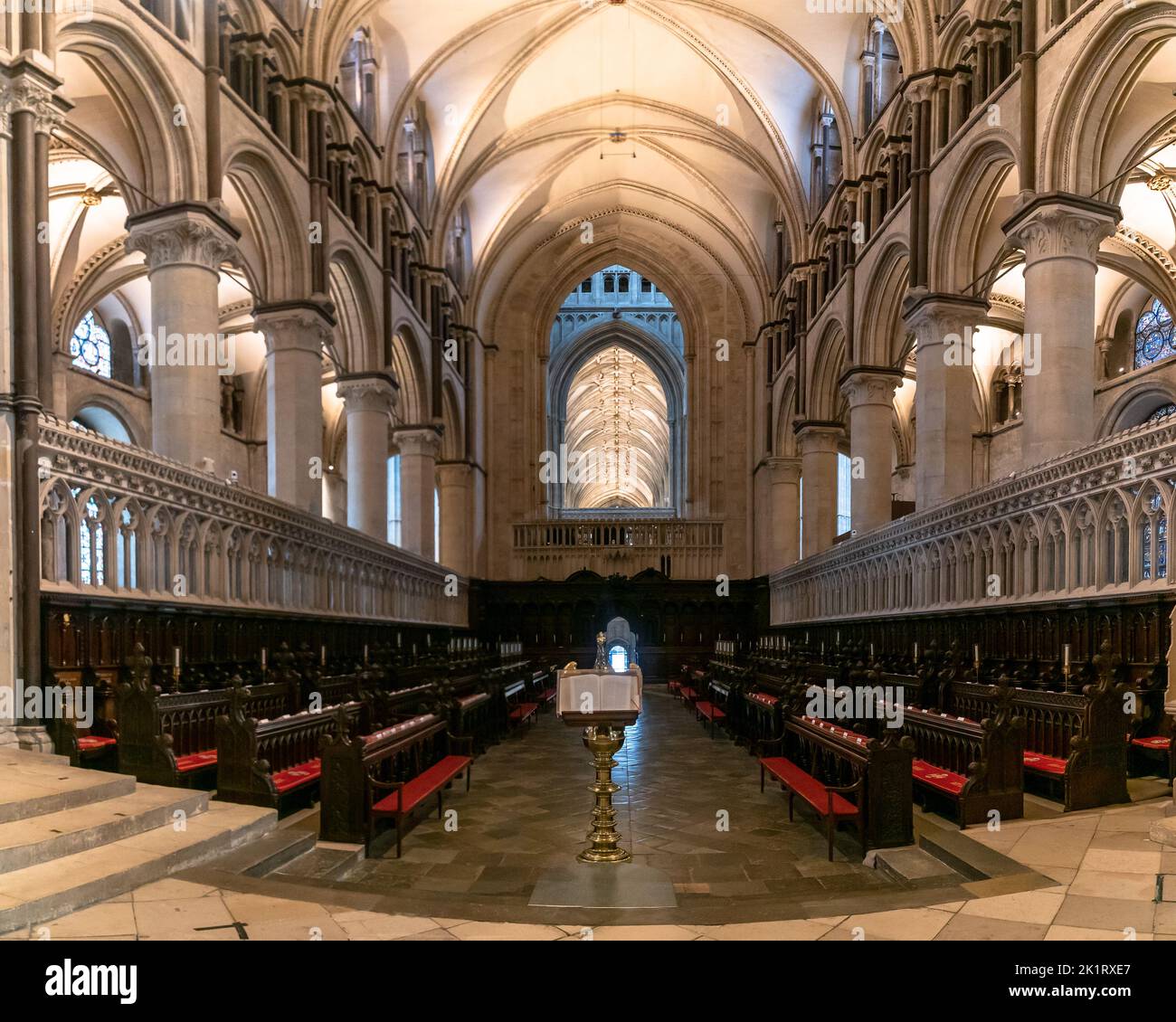 Canterbury, United Kingdom - 10 September, 2022: view of the Quire inside the historic Canterbury Cathedral Stock Photo