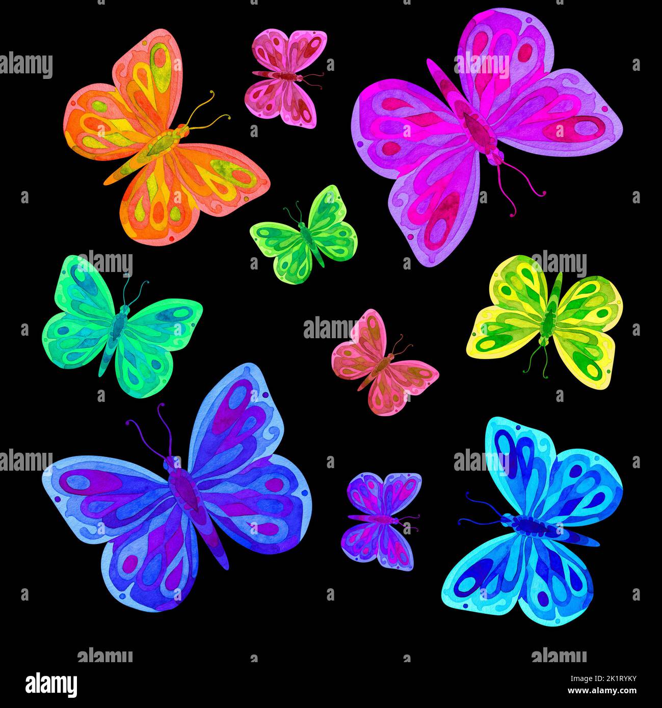 Trendy Y2K stickers. Cute girly patches, butterfly and glamour