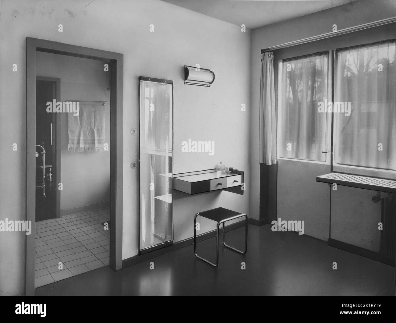 Bauhaus Masters' Housing, Dessau Bedroom Corner in Lucia Moholy and László MoholyNagy's House