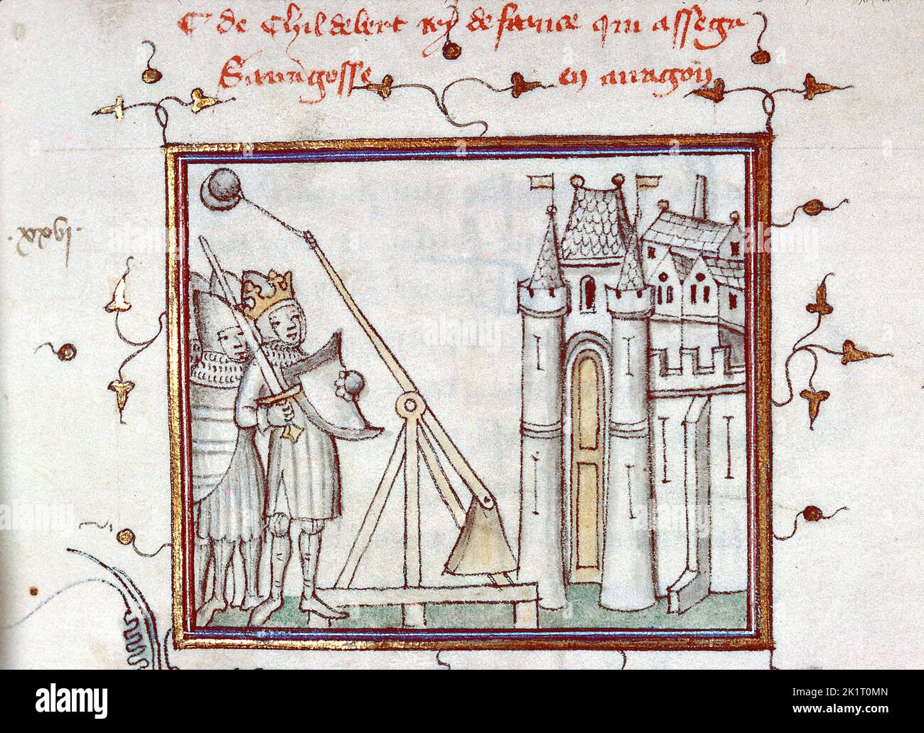 The siege of Barbastro, 1064. From Fleurs des chroniques by Bernardus