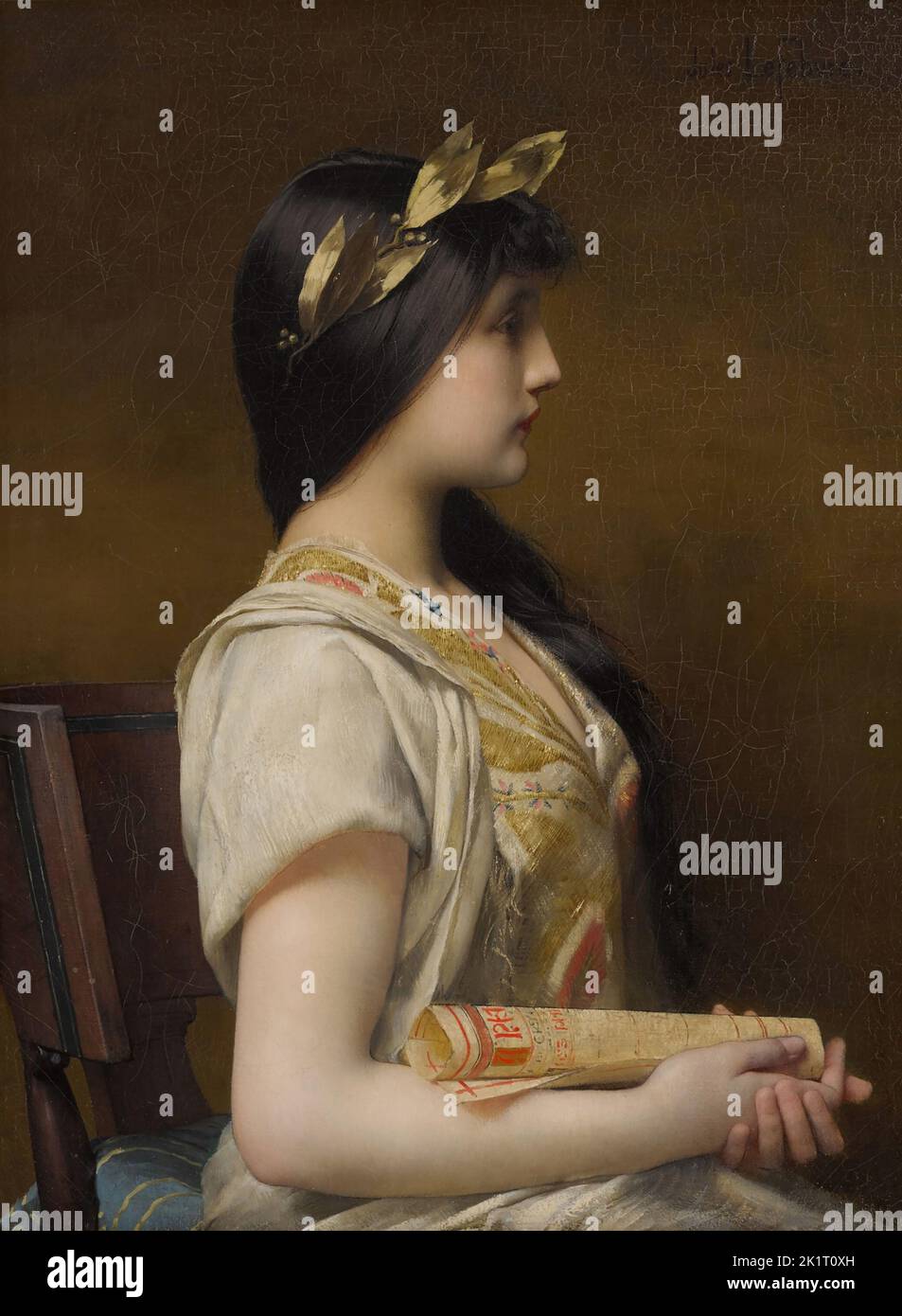 Sappho. Museum: PRIVATE COLLECTION. Author: Jules Joseph Lefebvre. Stock Photo