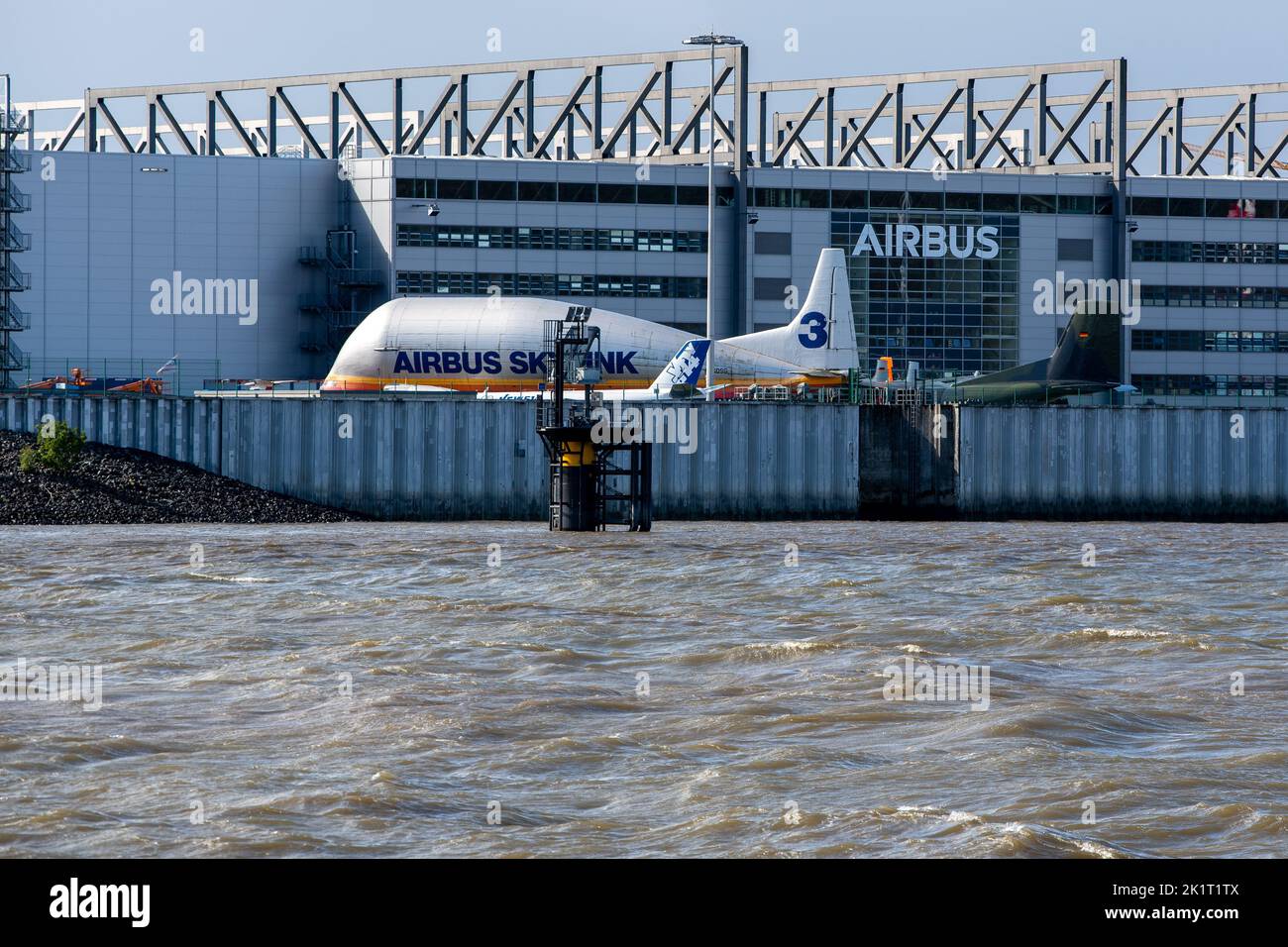 Airbus, Hamburg, Hafen, Harbour, 833. Hafengeburtstag, Anniversary, Schiffe, Ship, Elbe, Wasser, Fluss, River, Stock Photo
