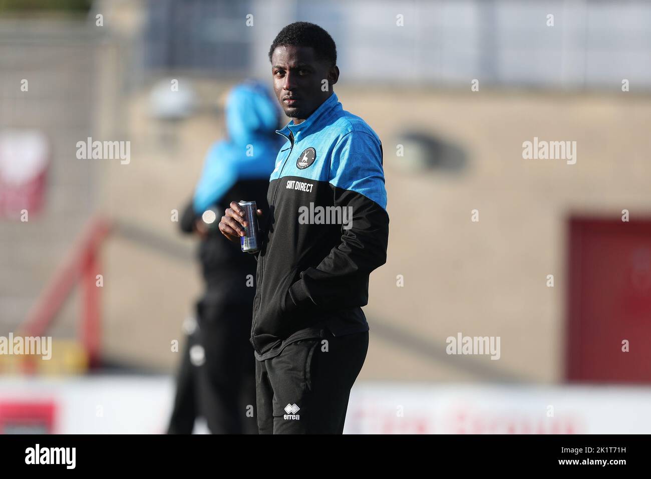 Hartlepool United's Mouhamed Niang during the EFL Trophy match between Morecambe and Hartlepool United at the Globe Arena, Morecambe on Tuesday 20th September 2022. (Credit: Mark Fletcher | MI News) Credit: MI News & Sport /Alamy Live News Stock Photo