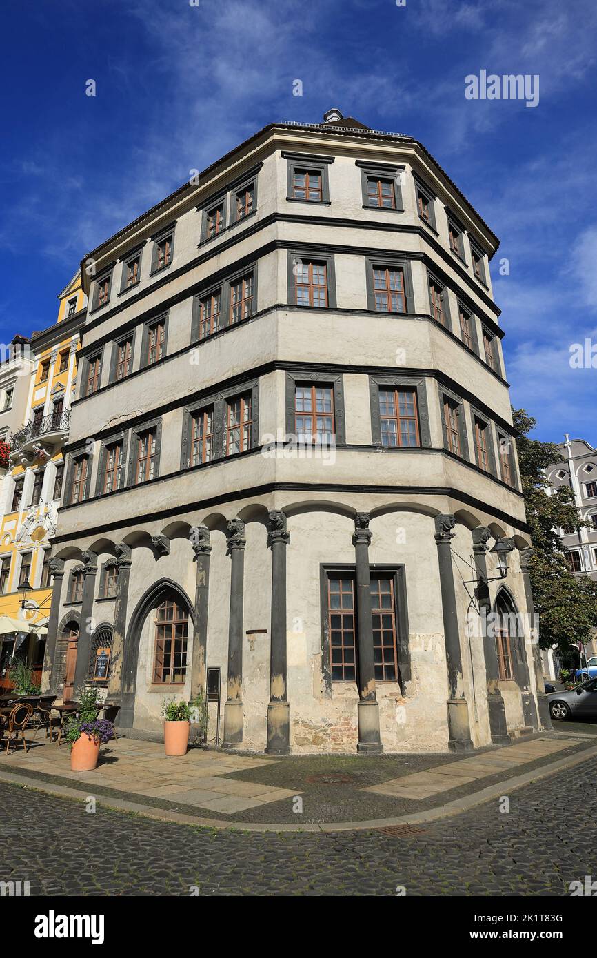 Old building in the town of Görlitz, which needs renovation Stock Photo