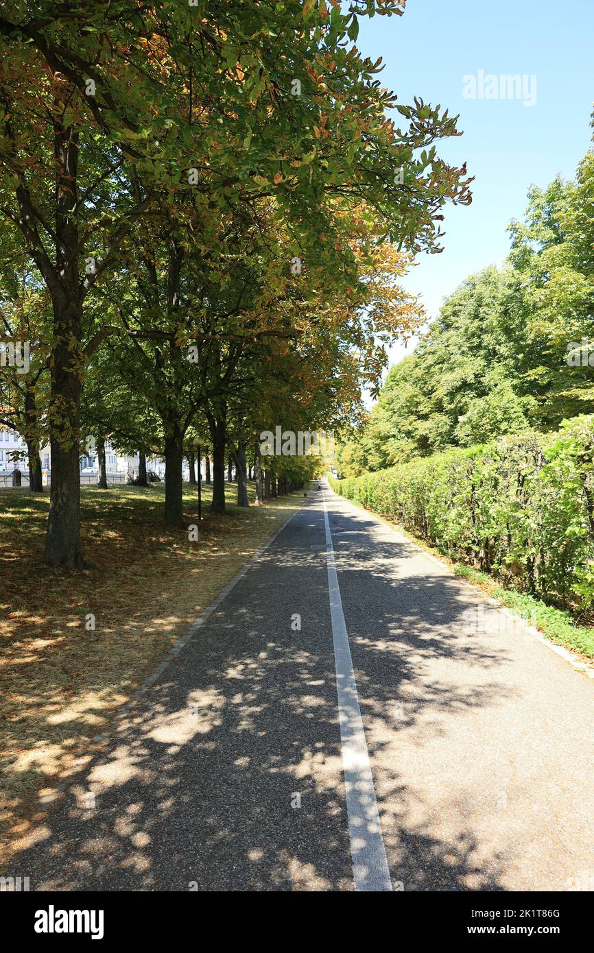 Driving in cycle lane hi-res stock photography and images - Alamy