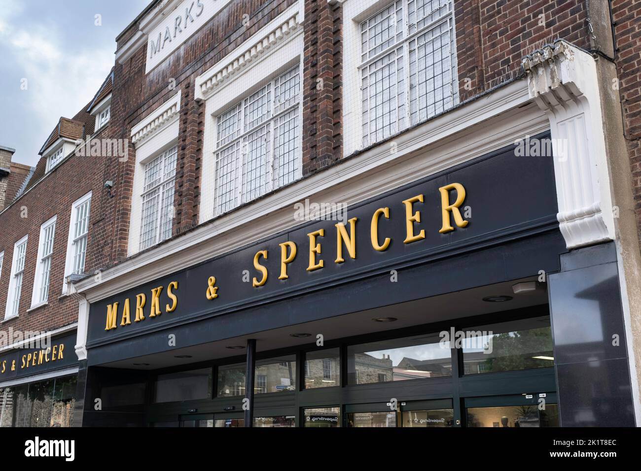 Facade of the British multinational retailer 'Marks and Spencer