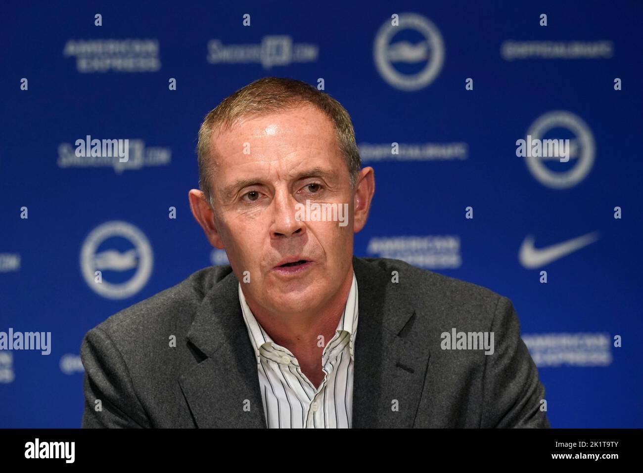 Brighton and Hove Albion technical director David Weir during the press conference at the American Express Elite Football Performance Centre, Brighton. Picture date: Tuesday September 20, 2022. Stock Photo