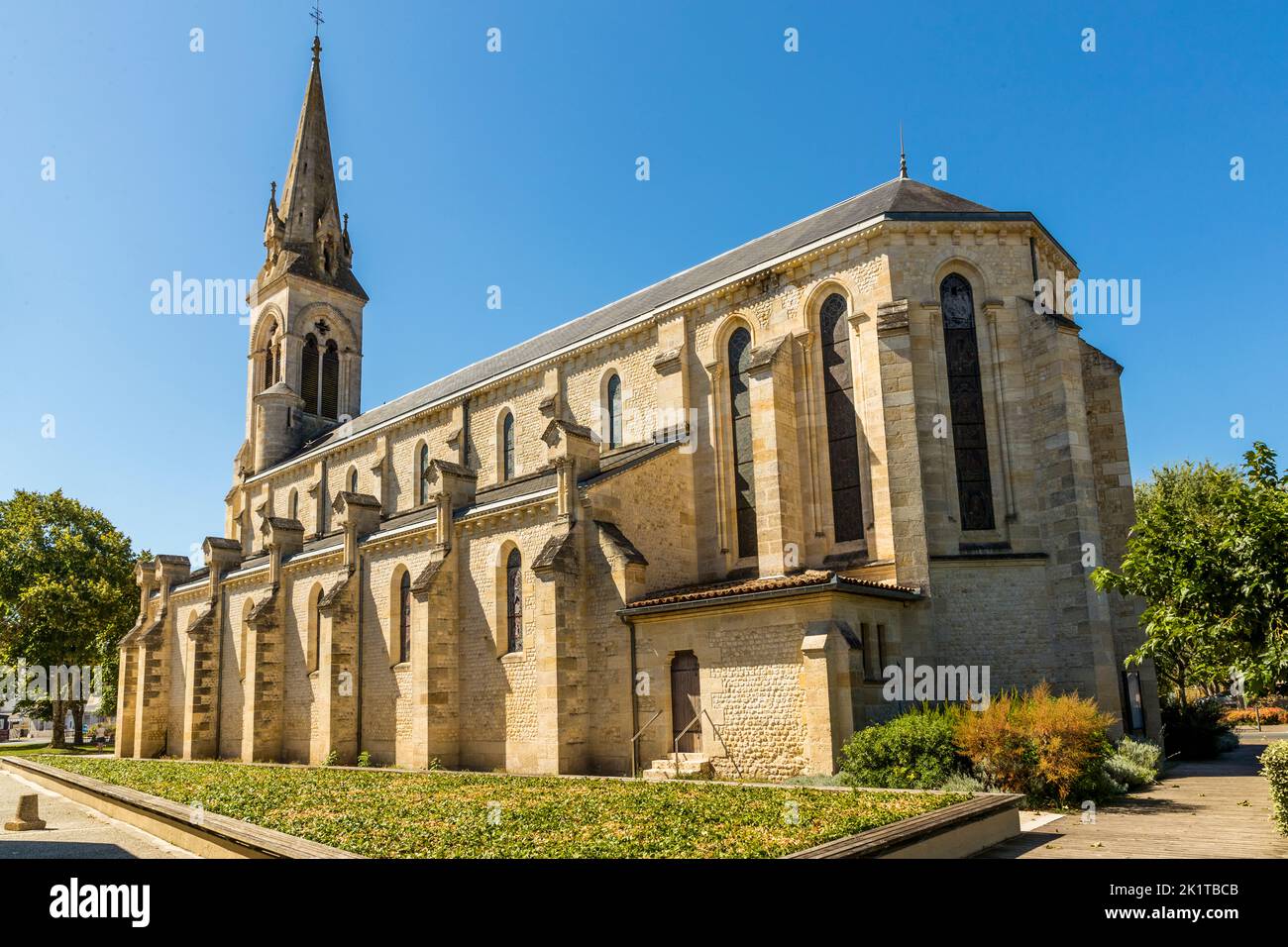The church of Saint-Martin in Carcans, Lesparre-Médoc, France Stock Photo