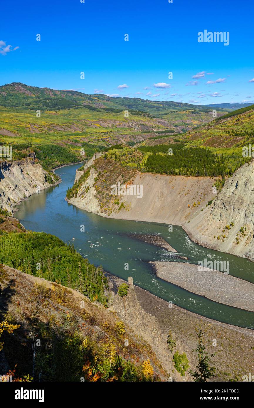 Overlooking the Stikine RIver canyon near Telegraph Creek, British Columbia Stock Photo