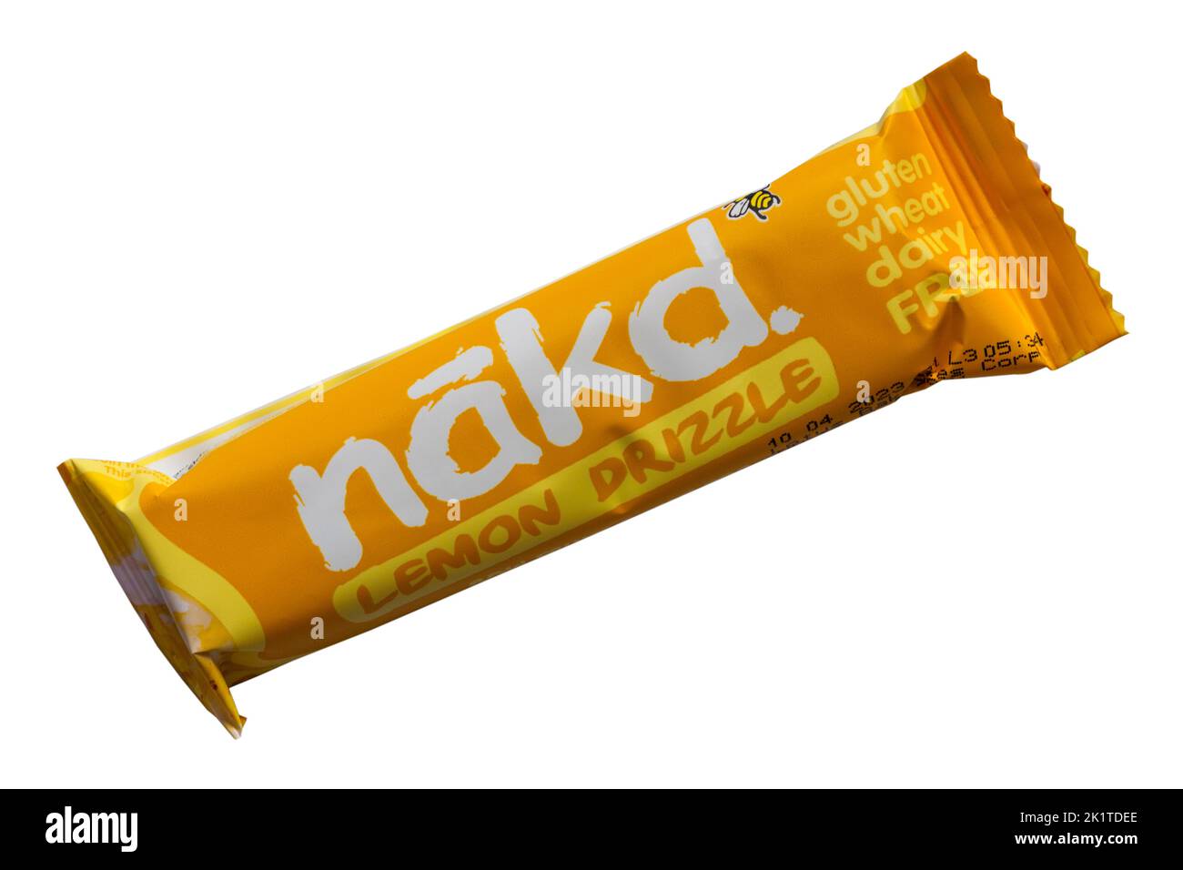 gluten wheat dairy free nakd Lemon Drizzle raw fruit & nut bar isolated