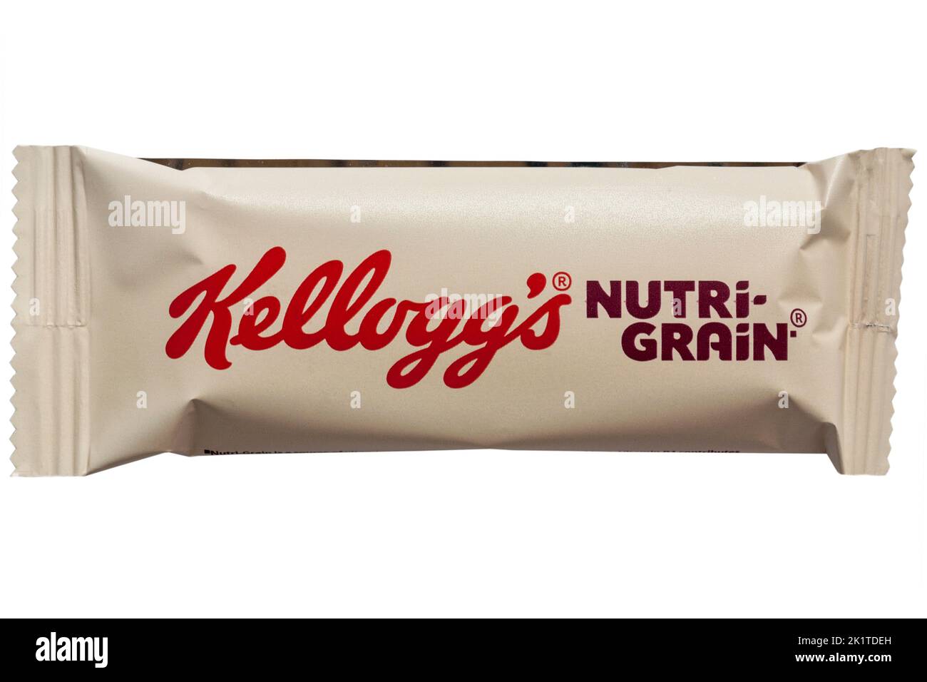 Kelloggs NutriGrain bar isolated on white background Stock Photo Alamy
