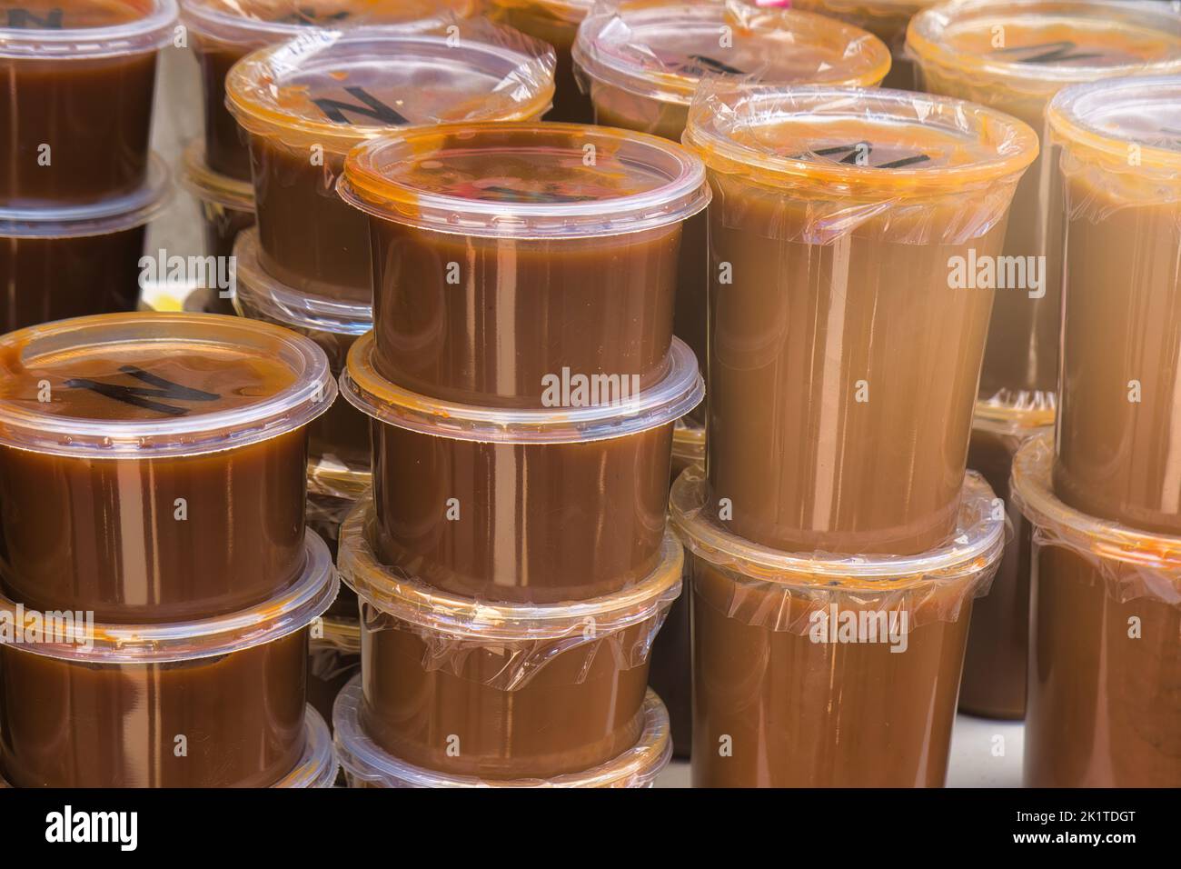 Organic traditional mexican cajeta caramel jars Stock Photo - Alamy Organic traditional mexican cajeta caramel jars Stock Photo - Alamy