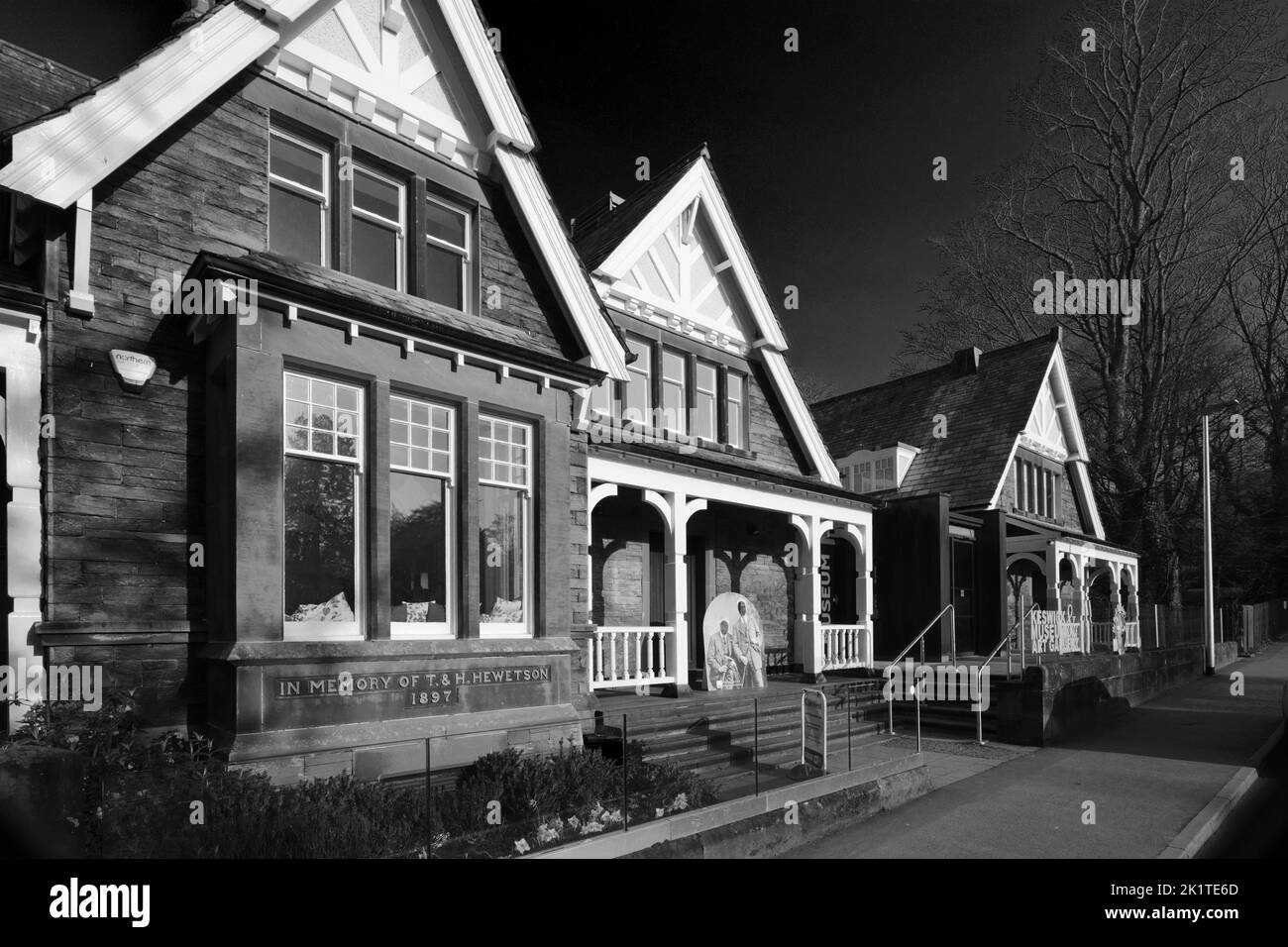 View of Keswick Museum, Keswick town Lake District National Park