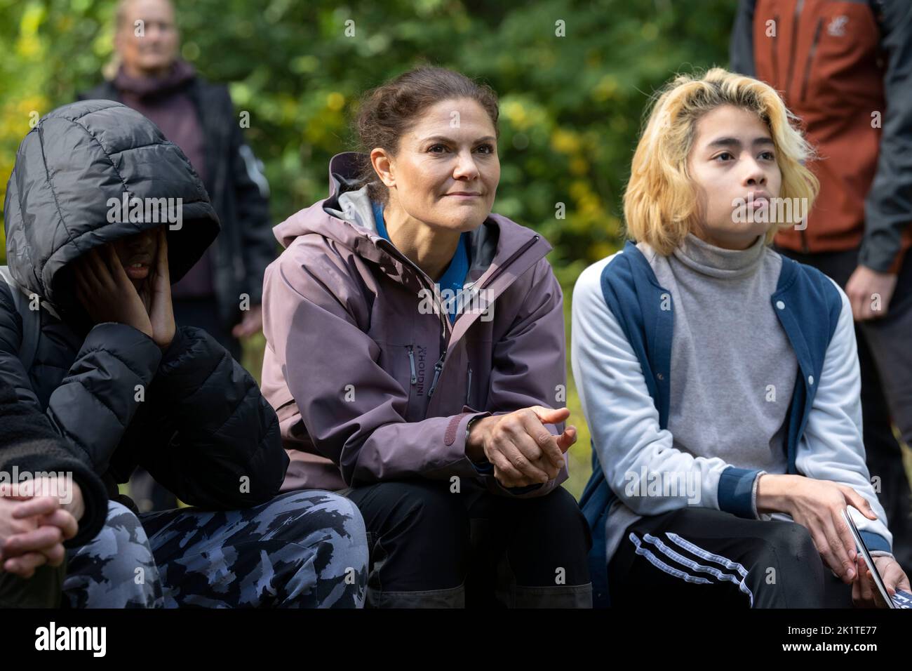 Crown Princess Victoria attends Allemansrättens dag (Right of Public Access Day) in Akalla, Stockholm, Sweden, on September 20, 2022. Photo Jessica Go Stock Photo