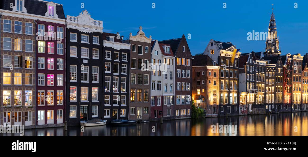 Famous cityscape in Amsterdam, Netherlands, Europe. Stock Photo
