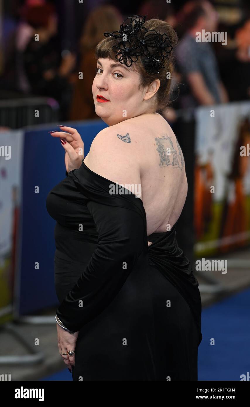 September 20th, 2022. London, UK. Lena Dunham arriving at the Catherine Called Birdy UK Premiere, Curzon  Mayfair, London. Credit: Doug Peters/EMPICS/Alamy Live News Stock Photo