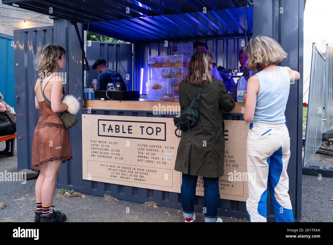 Fast food for the festival crowd at the Green Man 2022 music festival in Wales, UK, August 2022. Photograph: Rob Watkins/Alamy Stock Photo