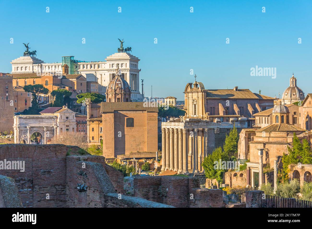 Forum Palatino in Rome Italy on a sunny day Stock Photo