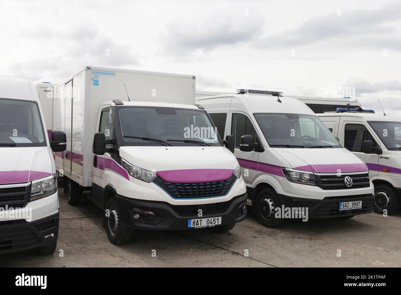 Mosnov, Czech Republic, Czechia - September 17, 2022:  Van, truck and commercial vehicle belonging to jail and prison service in the Czech Republic, C Stock Photo