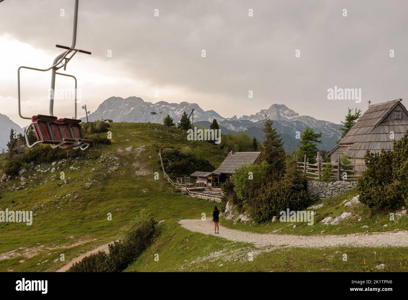 Velika planina, big pasture plateau in Slovenia, Europe Stock Photo