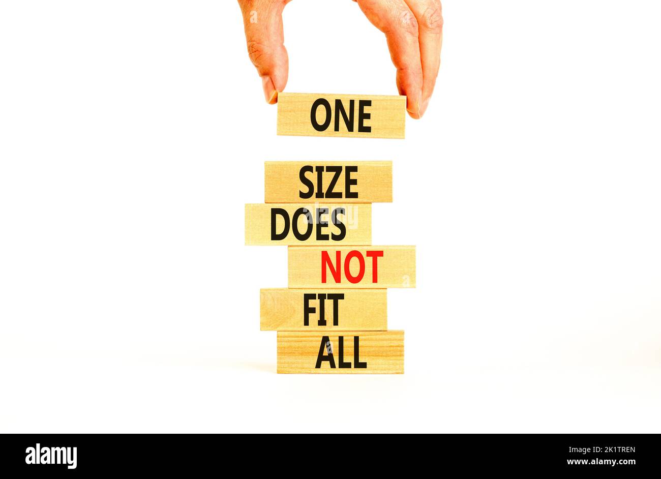 One Size Does Not Fit All Symbol. Concept Words One Size Does Not Fit ...