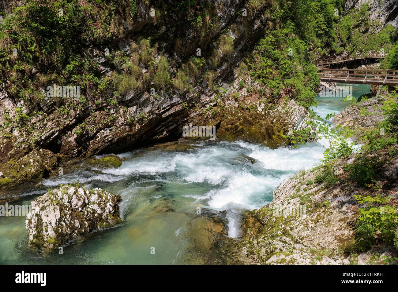 Soteska Vintgar, Vintgar gorge near Bled, Slovenia, Europe Stock Photo