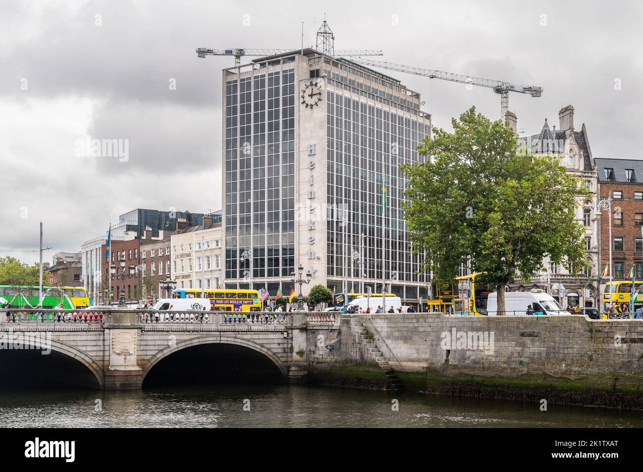 O'Connell Bridge House, D'Olier Street, Dublin City Centre, Ireland. Stock Photo