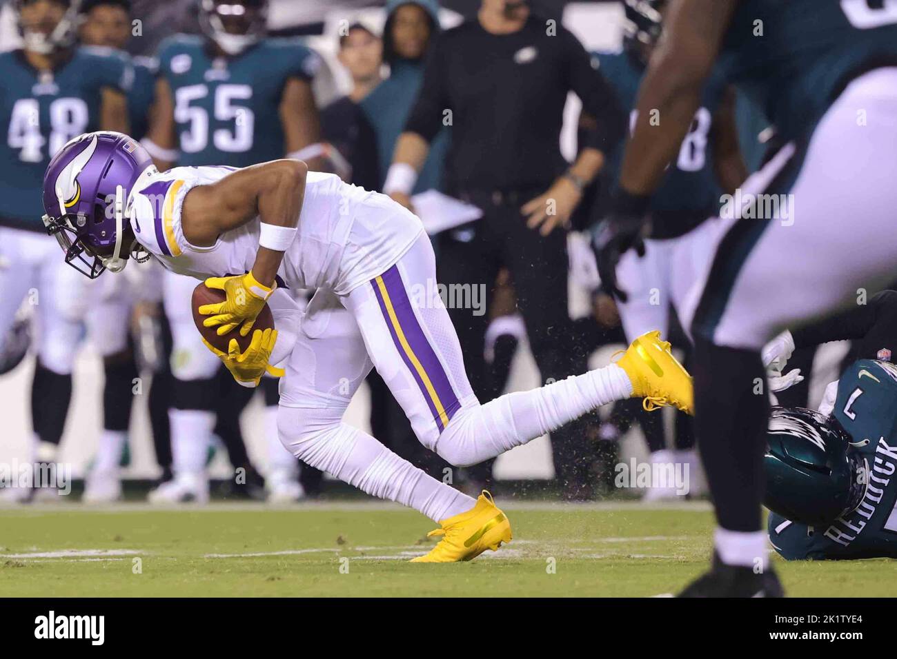 Philadelphia Eagles defensive end Josh Sweat (94) rushes during an NFL  football game against the Minnesota Vikings on Monday, September 19, 2022,  in Philadelphia. (AP Photo/Matt Patterson Stock Photo - Alamy