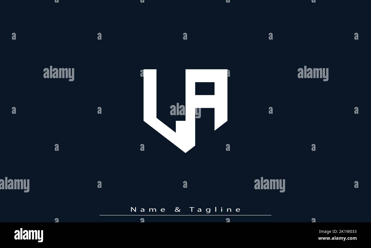 Alphabet letters Initials Monogram logo LA , AL Stock Vector