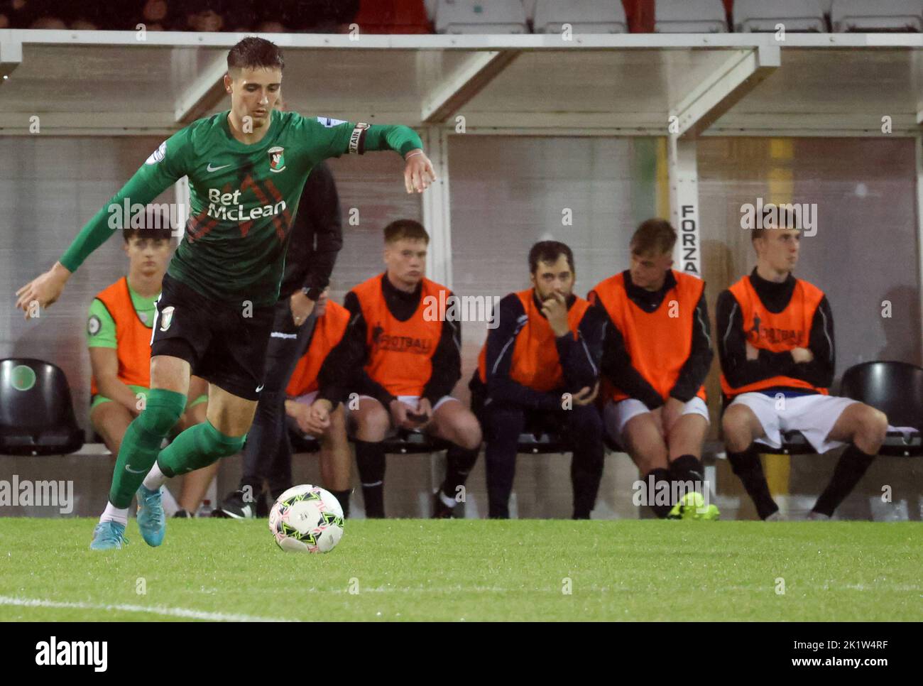 The Oval, Belfast, Northern Ireland, UK. 06 Sep 2022. Toals County Antrim Shield Glentoran 1