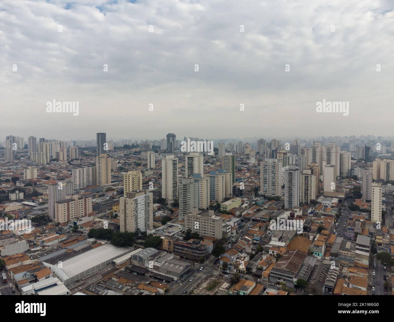 Aerial landscape of Mooca one of the oldest neighborhood in San Paolo ...