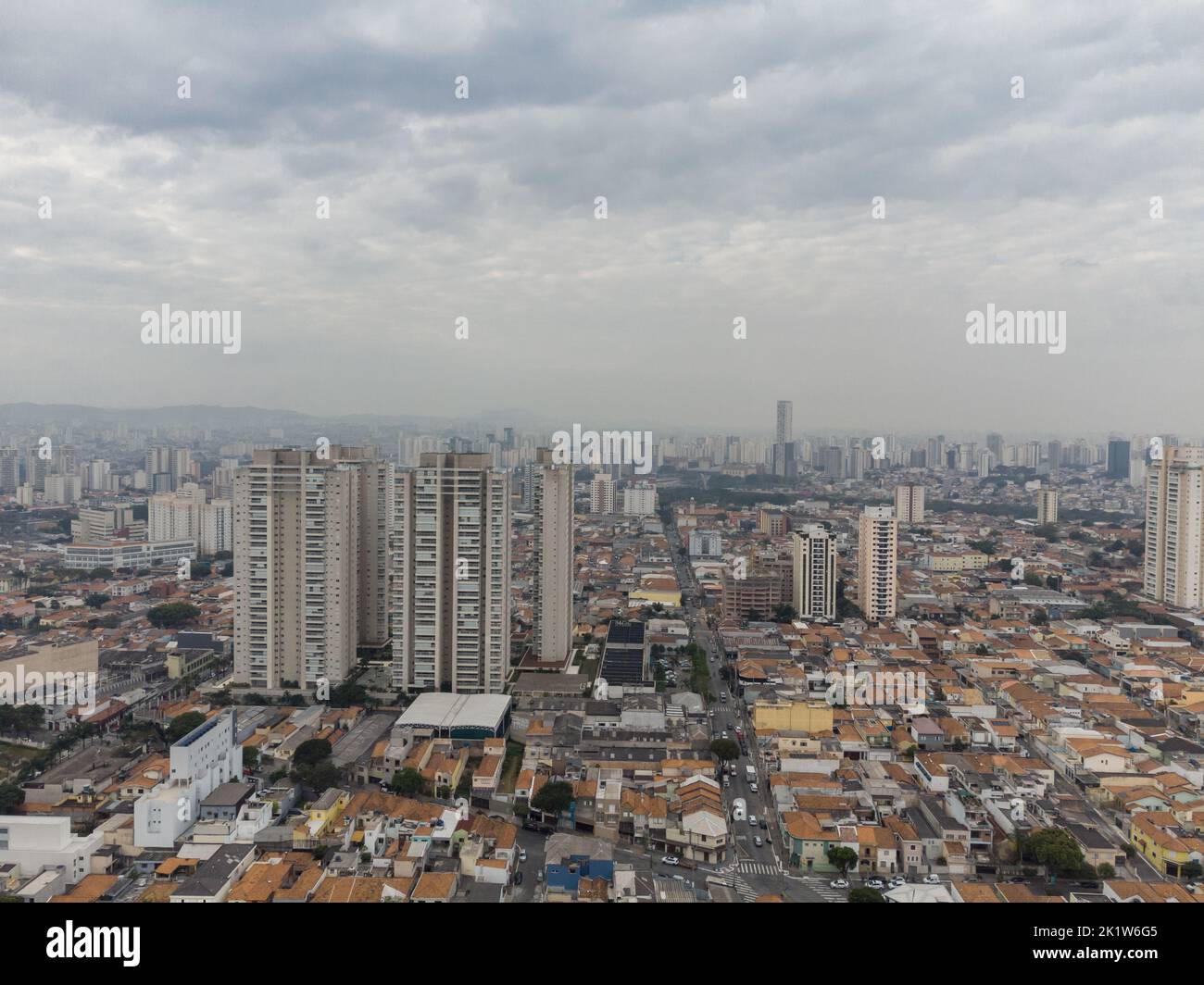 Aerial landscape of Mooca one of the oldest neighborhood in San Paolo ...