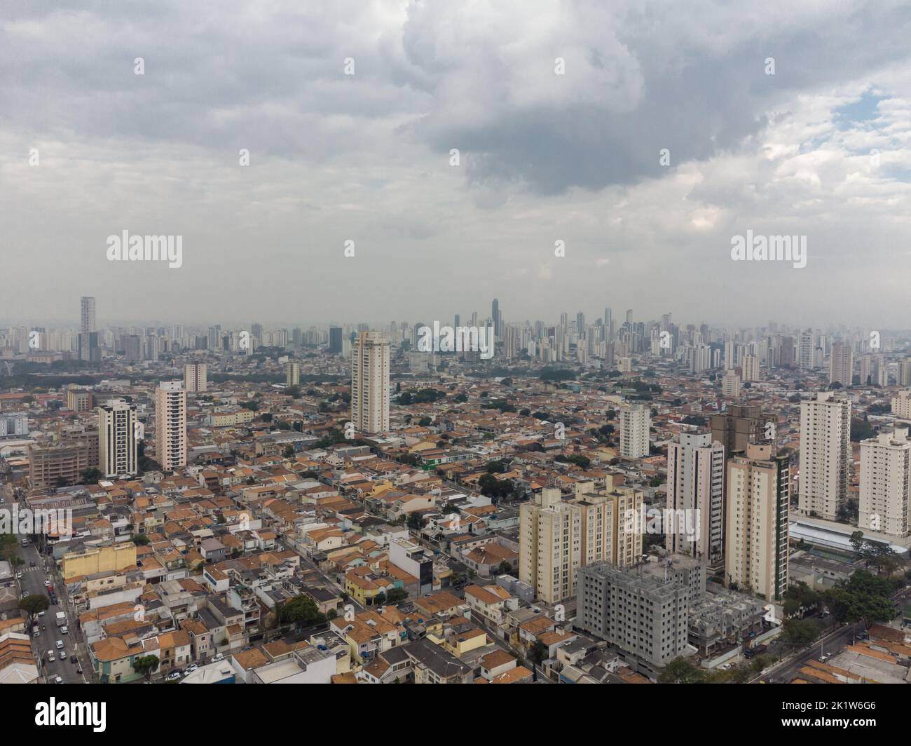 Aerial landscape of Mooca one of the oldest neighborhood in San Paolo ...