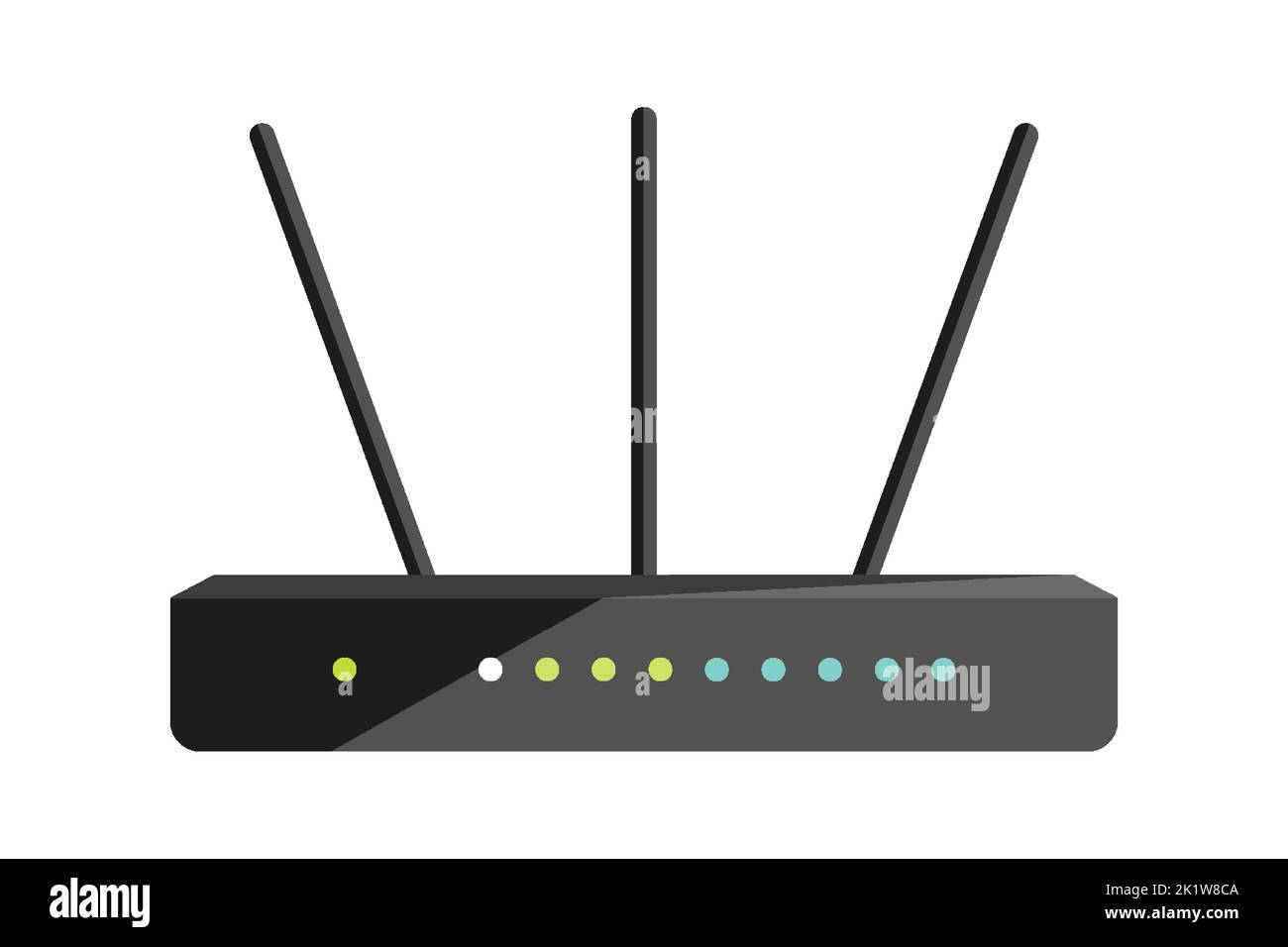 Wifi router modem electronic gadget pc black flat. Smooth network