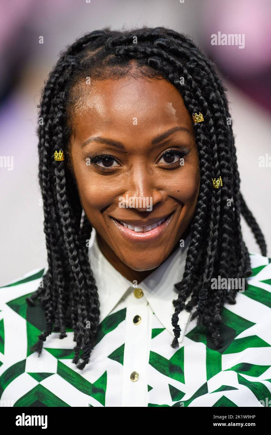 London, UK. 20 September 2022. Victoria Ekanoye attending the UK premiere of Catherine Called Birdy at the Curzon Mayfair cinema, London . Picture date: Tuesday September 20, 2022. Photo credit should read: Matt Crossick/Empics/Alamy Live News Stock Photo