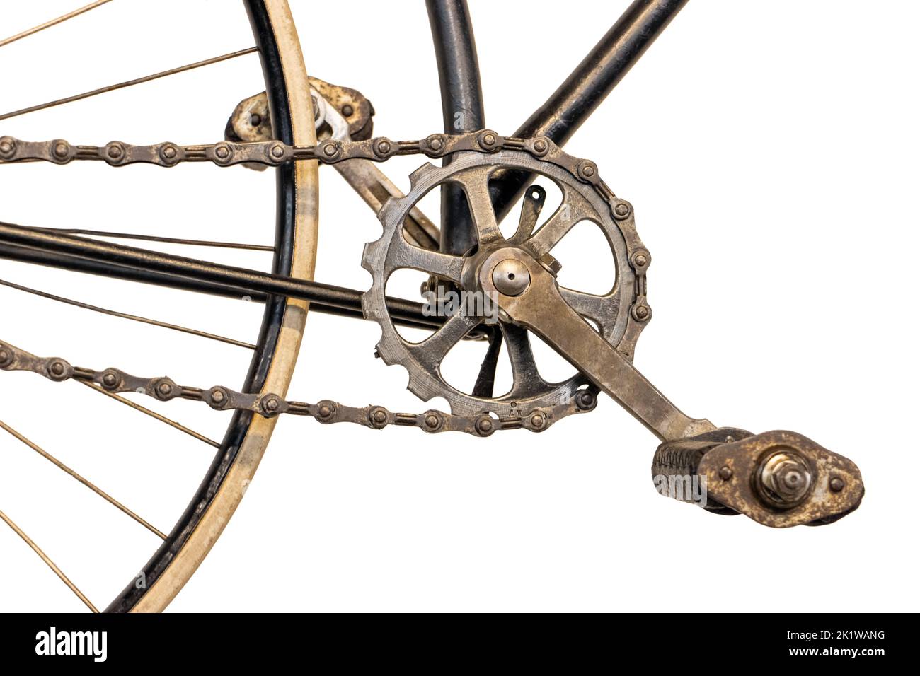 Vintage bicycle pedals, isolated on white background Stock Photo Alamy
