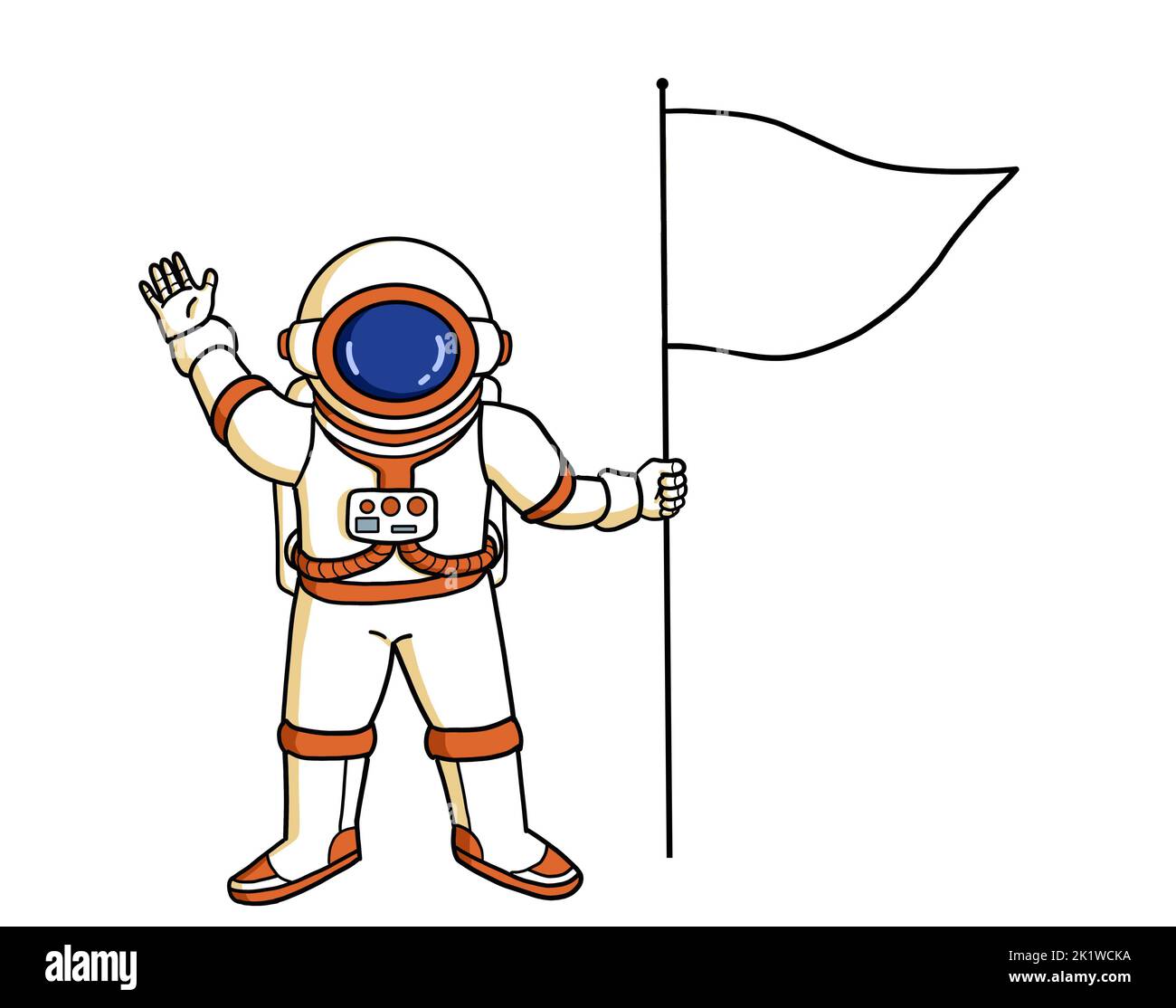 Continuous one line drawing of young astronaut  Stock Illustration  97291437  PIXTA
