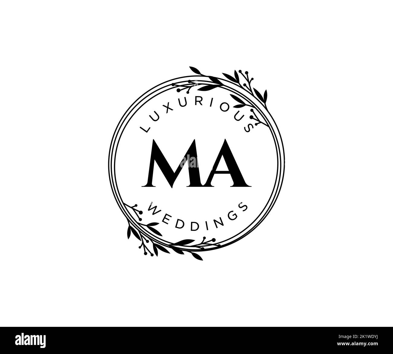 Elegant Letter M Monogram Design Luxury Black And White Interweaving Lines  Linear Creative Mm Wedding Card Emblem Stock Illustration - Download Image  Now - iStock