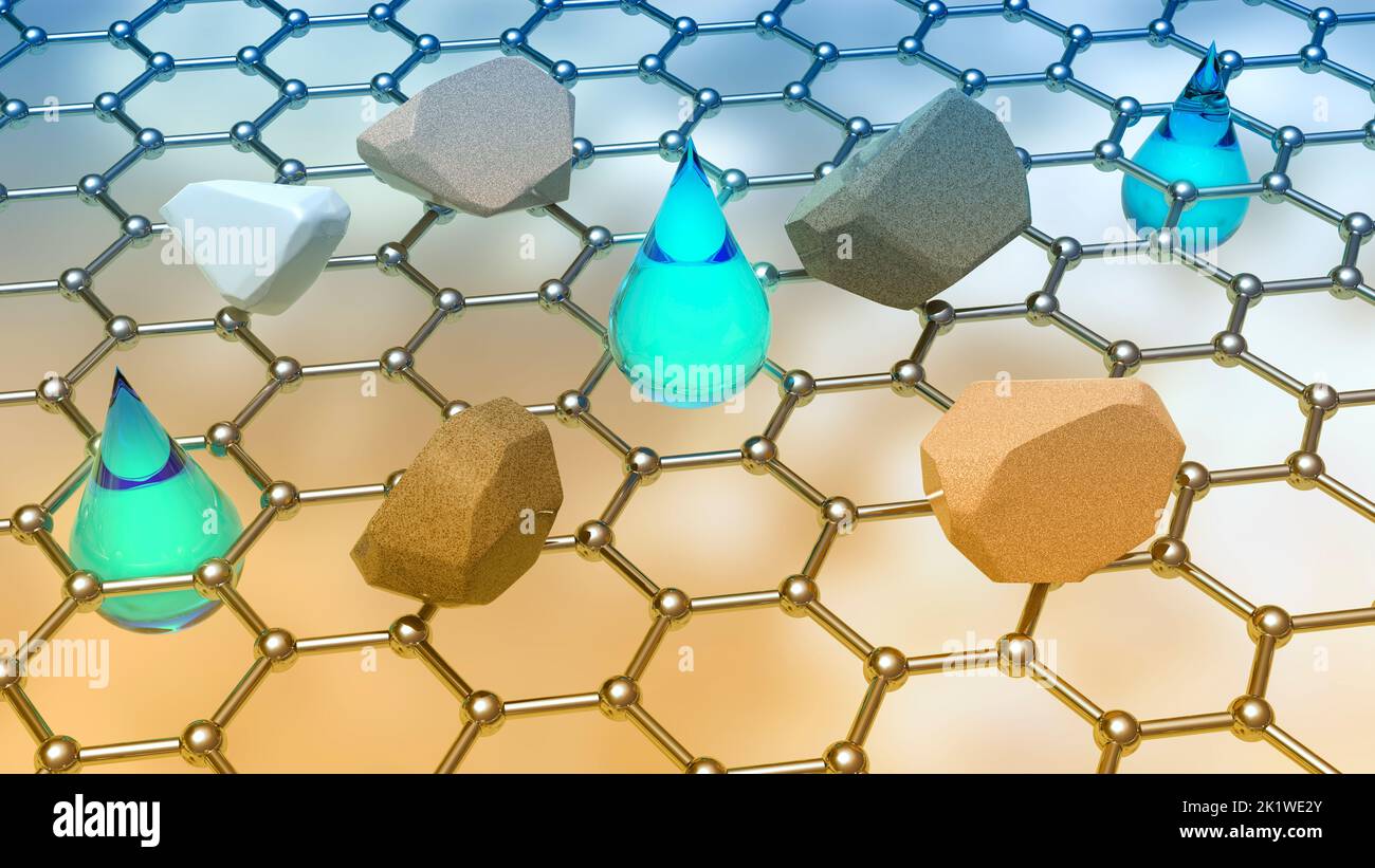 Graphene water filter, conceptual illustration Stock Photo Alamy