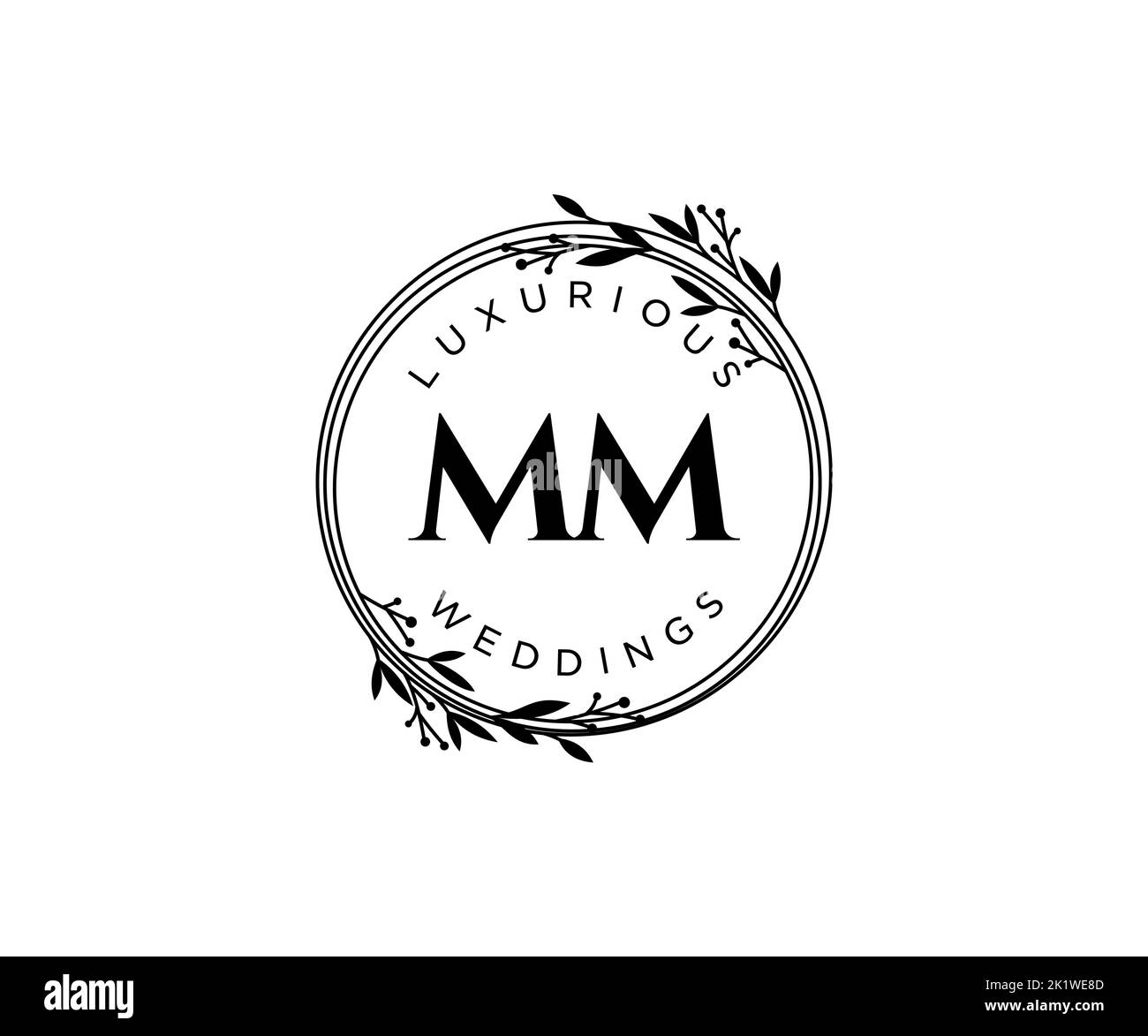 MM Initials letter Wedding monogram logos template, hand drawn modern  minimalistic and floral templates for Invitation cards, Save the Date,  elegant Stock Vector Image & Art - Alamy