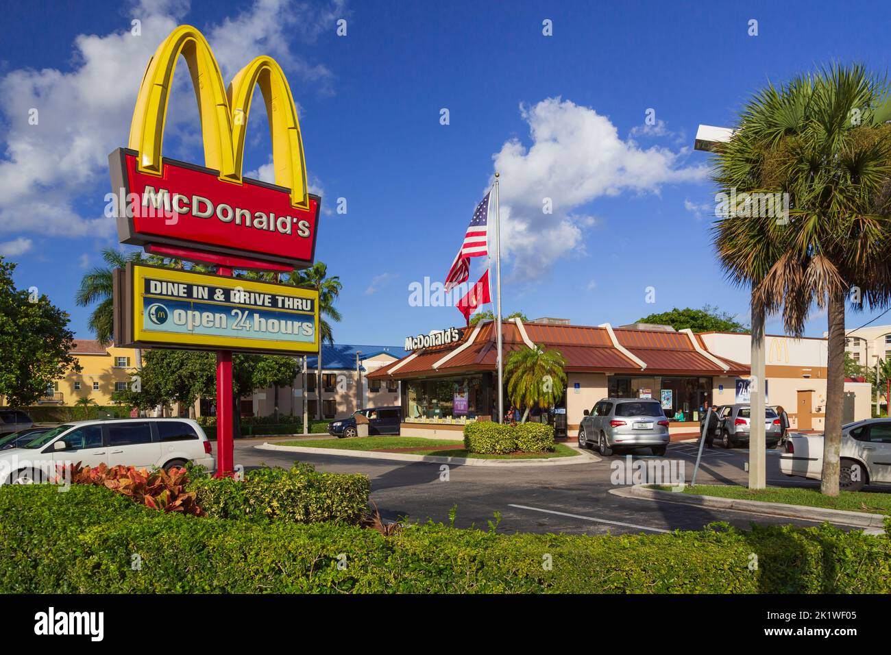 A McDonald's fast food restaurant in Fort Lauderdale, Florida, USA Stock Photo Alamy
