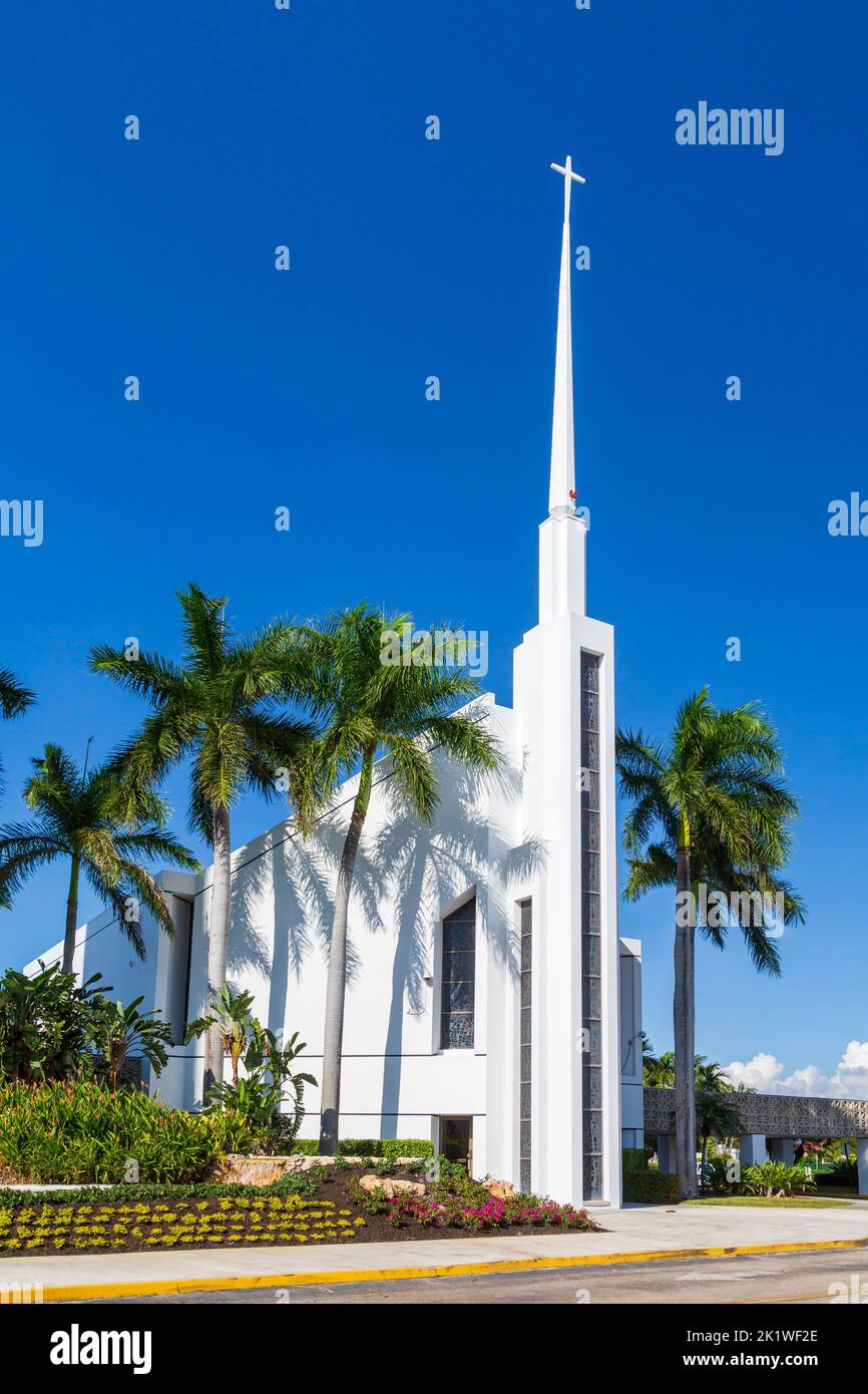 The Coral Ridge Presbyterian Church exterior building in Fort Lauderdale, Florida, USA. Stock Photo