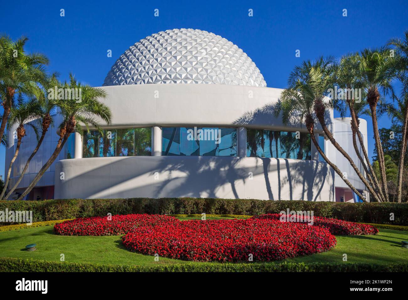EThe Spaceship Earth dome at pcot Center, Orlando, Florida, USA. Stock Photo