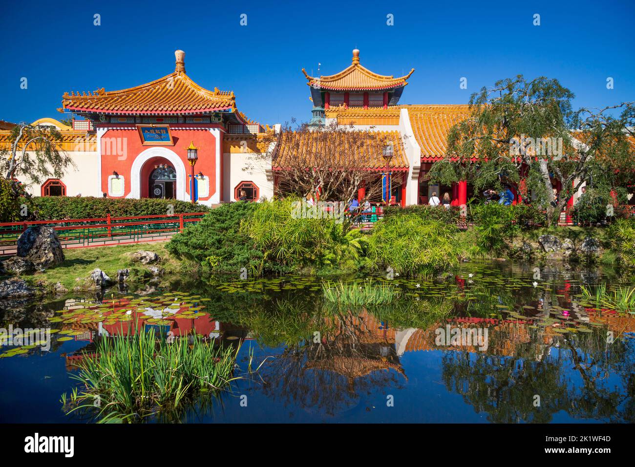 The Chinese pavilion at Epcot Center, Orlando, Florida, USA. Stock Photo