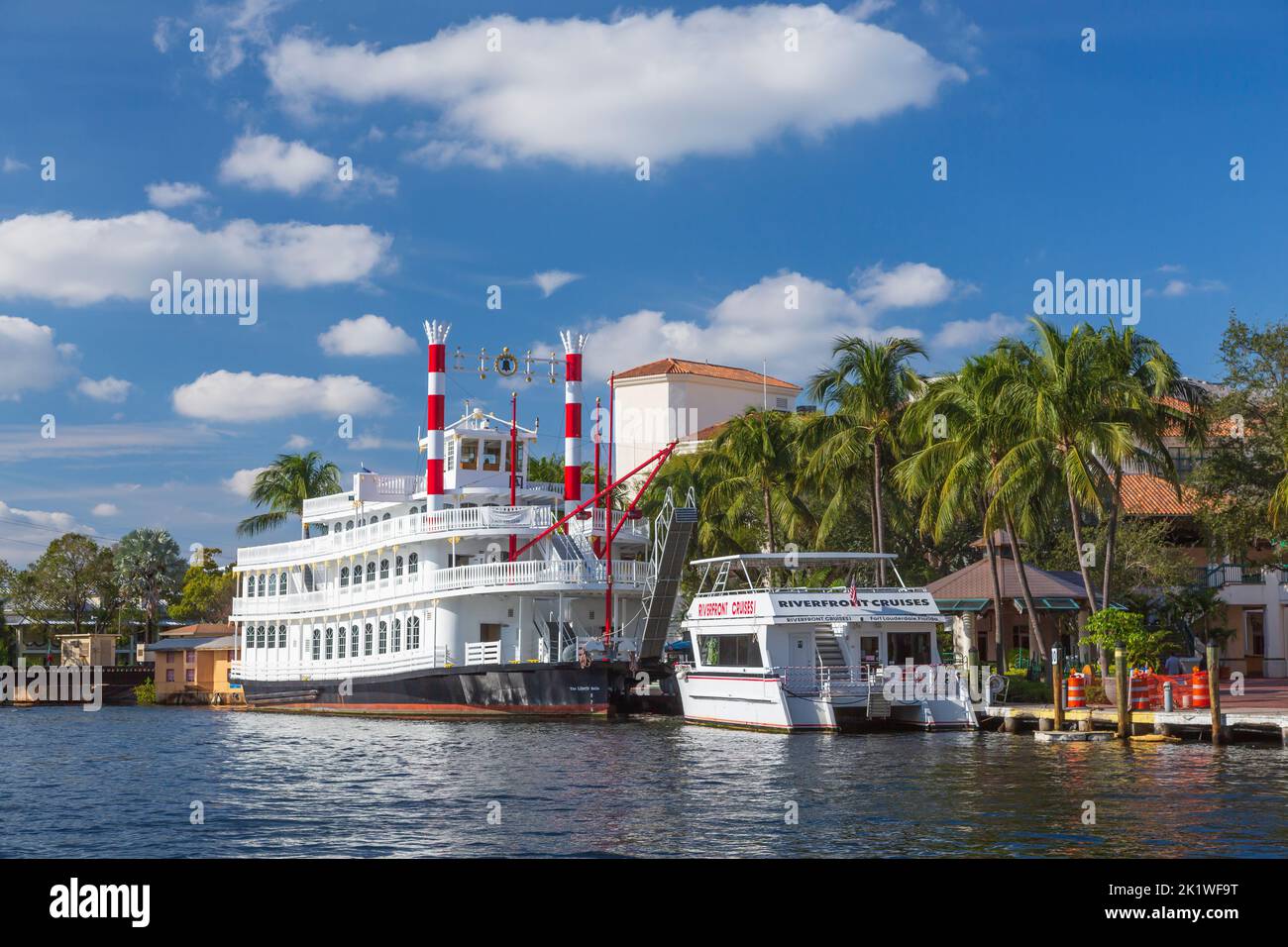 The Liberty Belle excursion riverboat in Fort Lauderdale, Florida, USA. Stock Photo