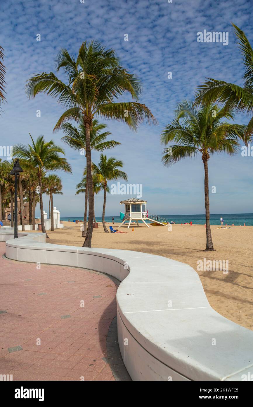 Las Olas beach in Fort Lauderdale, Florida, USA. Stock Photo