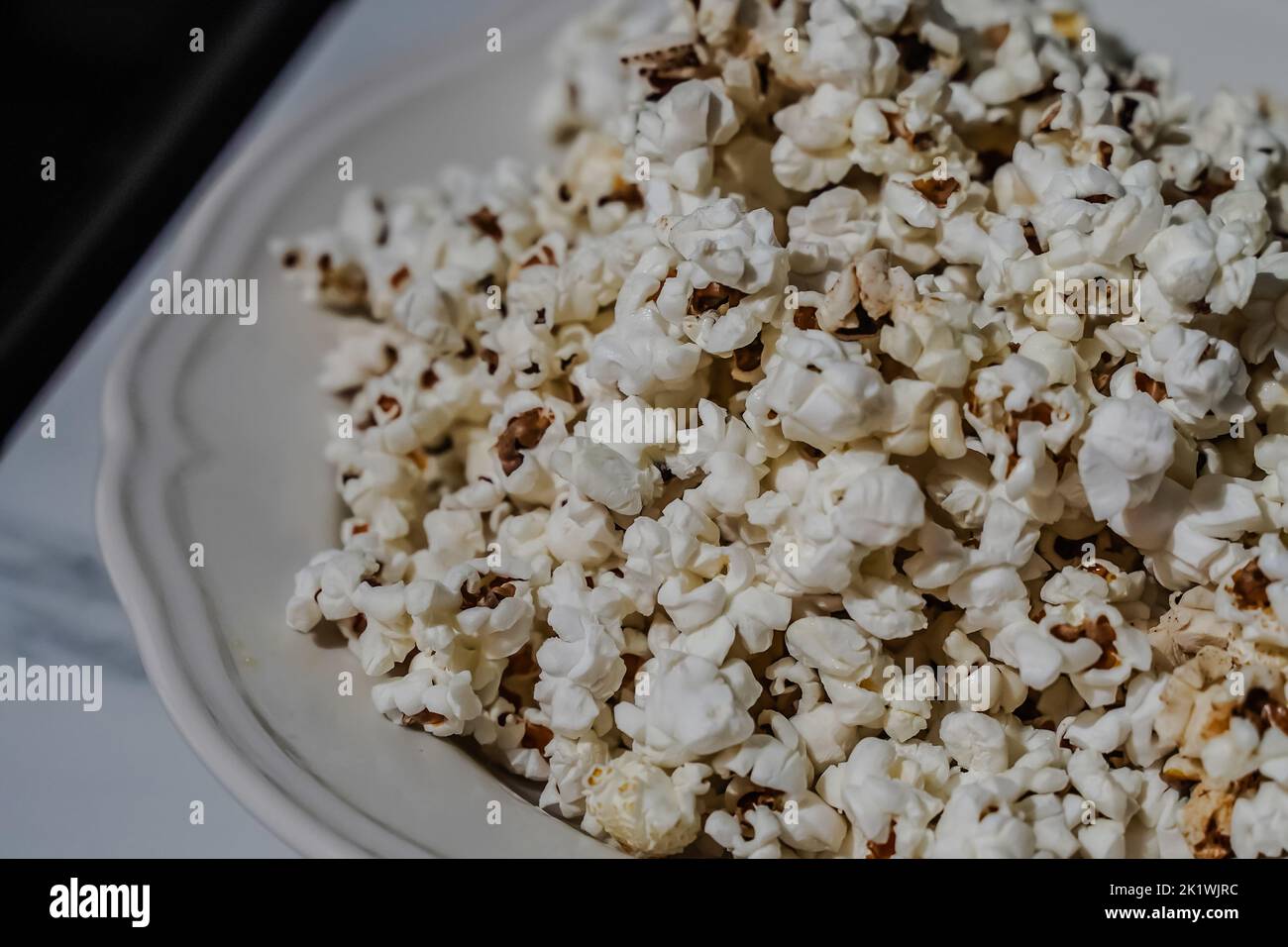 popcorn in a bowl Stock Photo