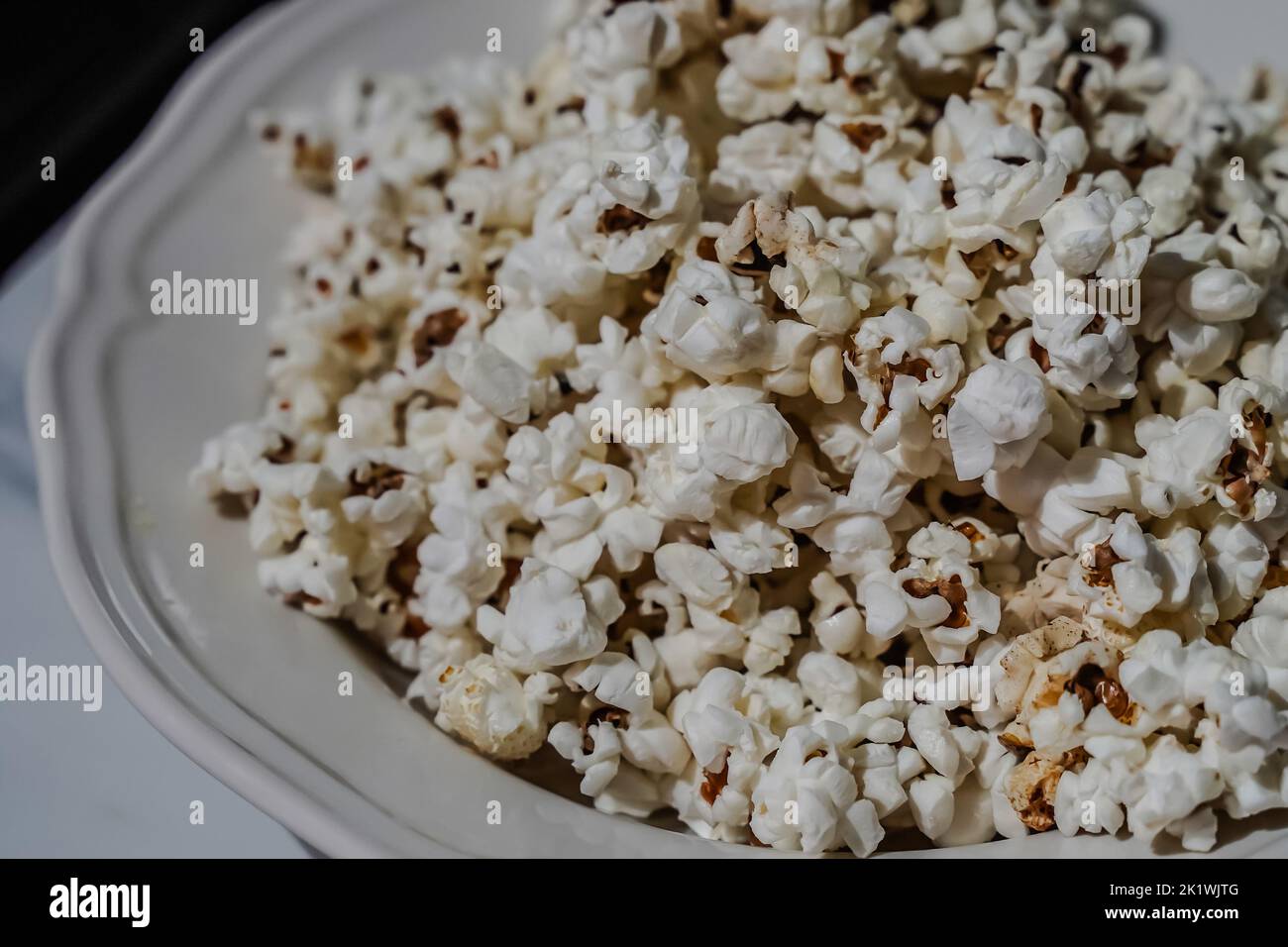 popcorn in a bowl Stock Photo